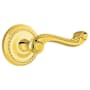 Emtek Rope Reversible Non-Turning Two-Sided Dummy Door Lever Set from the Designer Brass Collection Lifetime Polished Brass