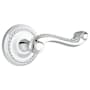 Emtek Rope Reversible Non-Turning Two-Sided Dummy Door Lever Set from the Designer Brass Collection Polished Chrome