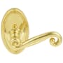 Emtek Rustic Reversible Non-Turning Two-Sided Dummy Door Lever Set from the Designer Brass Collection Lifetime Polished Brass