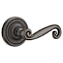 Emtek Rustic Reversible Non-Turning Two-Sided Dummy Door Lever Set from the Designer Brass Collection Oil Rubbed Bronze