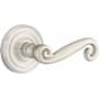 Emtek Rustic Reversible Non-Turning Two-Sided Dummy Door Lever Set from the Designer Brass Collection Satin Nickel