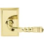 Emtek Santa Fe Reversible Non-Turning Two-Sided Dummy Door Lever Set from the Designer Brass Collection Lifetime Polished Brass