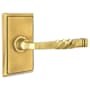 Emtek Santa Fe Reversible Non-Turning Two-Sided Dummy Door Lever Set from the Designer Brass Collection French Antique