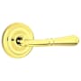 Emtek Turino Reversible Non-Turning Two-Sided Dummy Door Lever Set from the Classic Brass Collection Polished Brass