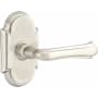Emtek Wembley Reversible Non-Turning Two-Sided Dummy Door Lever Set from the Designer Brass Collection Satin Nickel