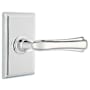 Emtek Wembley Reversible Non-Turning Two-Sided Dummy Door Lever Set from the Designer Brass Collection Polished Chrome