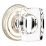 Emtek Windsor Reversible Non-Turning Two-Sided Dummy Door Knob Set from the Crystal Collection Lifetime Polished Nickel