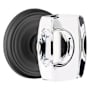 Emtek Windsor Reversible Non-Turning Two-Sided Dummy Door Knob Set from the Crystal Collection Flat Black