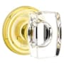 Emtek Windsor Reversible Non-Turning Two-Sided Dummy Door Knob Set from the Crystal Collection Lifetime Polished Brass