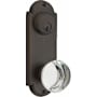 Emtek Delaware Series Dummy Entry Set with 7.125 Inch Tall Backplate and Dummy Cylinder from the American Classic Collection Oil Rubbed Bronze