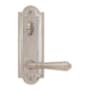 Emtek 3-5/8" Center to Center Belmont Sideplate Brass Modern Single Cylinder Entry Set Satin Nickel