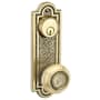 Emtek 3-5/8" Center to Center Belmont Sideplate Brass Modern Single Cylinder Entry Set French Antique