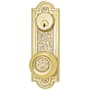 Emtek 7-1/2" Height Belmont Sideplate Brass Modern Dummy Keyed Set Polished Brass