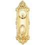 Emtek 3-5/8" Center to Center Victoria Sideplate Designer Brass Single Cylinder Entry Set Polished Brass