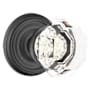 Emtek Old Town Passage Door Knob Set with Regular Rose from the Brass Crystal Collection Flat Black