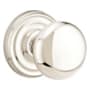 Emtek Providence Passage Door Knob Set with Regular Rose from the Brass Classic Collection Polished Nickel