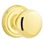Emtek Providence Passage Door Knob Set with Regular Rose from the Brass Classic Collection Lifetime Polished Brass