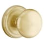Emtek Providence Passage Door Knob Set with Regular Rose from the Brass Classic Collection Satin Brass