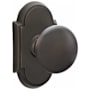 Emtek Providence Passage Door Knob Set with Type 8 Rose from the Classic Brass Collection Oil Rubbed Bronze