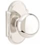 Emtek Providence Passage Door Knob Set with Type 8 Rose from the Classic Brass Collection Polished Nickel