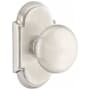 Emtek Providence Passage Door Knob Set with Type 8 Rose from the Classic Brass Collection Satin Nickel