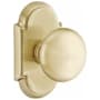 Emtek Providence Passage Door Knob Set with Type 8 Rose from the Classic Brass Collection Satin Brass