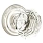 Emtek Diamond Crystal Passage Knobset with Brass Rosette Polished Nickel