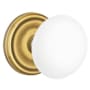 Emtek Ice White Porcelain Passage Door Knob Set French Antique