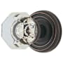 Emtek Old Town Clear Crystal Passage Knobset with Brass Rosette Oil Rubbed Bronze