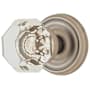 Emtek Old Town Clear Crystal Passage Knobset with Brass Rosette Pewter