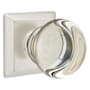 Emtek Providence Crystal Passage Door Knob with Solid Brass Rosette Satin Nickel