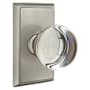 Emtek Providence Crystal Passage Door Knob with Solid Brass Rosette Pewter