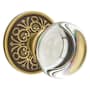 Emtek Providence Crystal Passage Door Knob with Solid Brass Rosette French Antique