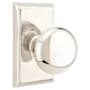 Emtek Providence Passage Door Knob Set with Rectangular Rose from the Brass Classic Collection Polished Nickel