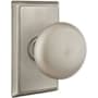 Emtek Providence Passage Door Knob Set with Rectangular Rose from the Brass Classic Collection Pewter