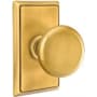Emtek Providence Passage Door Knob Set with Rectangular Rose from the Brass Classic Collection French Antique
