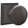 Emtek Providence Passage Door Knob Set with Quincy Rose from the Classic Brass Collection Oil Rubbed Bronze