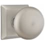 Emtek Providence Passage Door Knob Set with Quincy Rose from the Classic Brass Collection Pewter