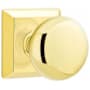Emtek Providence Passage Door Knob Set with Quincy Rose from the Classic Brass Collection Lifetime Polished Brass