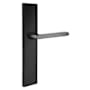Emtek 10 Inch Stretto Rectangular Passage Sideplate Entry Set from the Brass Modern Collection Flat Black