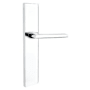 Emtek 10 Inch Stretto Rectangular Passage Sideplate Entry Set from the Brass Modern Collection Polished Chrome