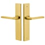 Emtek 10 Inch Stretto Rectangular Passage Sideplate Entry Set from the Brass Modern Collection Satin Brass