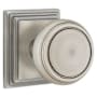 Emtek Norwich Passage Door Knob Set with Wilshire Rose from the Brass Classic Collection Pewter