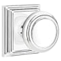 Emtek Norwich Passage Door Knob Set with Wilshire Rose from the Brass Classic Collection Polished Chrome