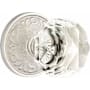 Emtek Diamond Crystal Privacy Knobset with Brass Rosette Satin Nickel