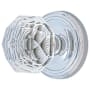 Emtek Diamond Crystal Privacy Knobset with Brass Rosette Polished Chrome