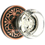 Emtek Georgetown Crystal Privacy Knobset with Brass Rosette Oil Rubbed Bronze