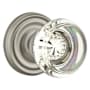 Emtek Georgetown Crystal Privacy Knobset with Brass Rosette Pewter