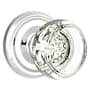Emtek Georgetown Crystal Privacy Knobset with Brass Rosette Polished Chrome