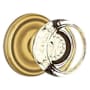 Emtek Georgetown Crystal Privacy Knobset with Brass Rosette French Antique
